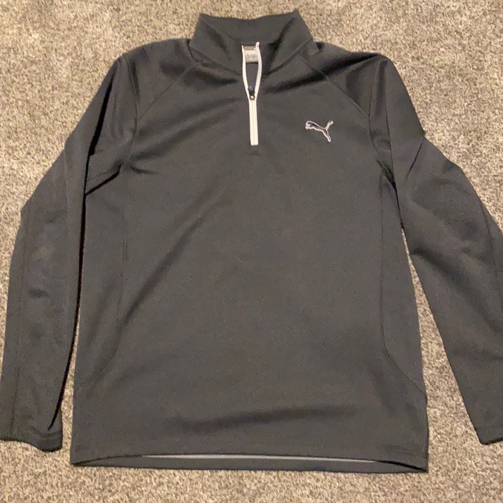 Dark Gray Large Puma Half Zip Golf Pullover. - image 1